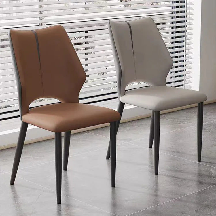 Chair Gray Beige Blue Orange White Black Synthetic leather Solid wood fby-6515