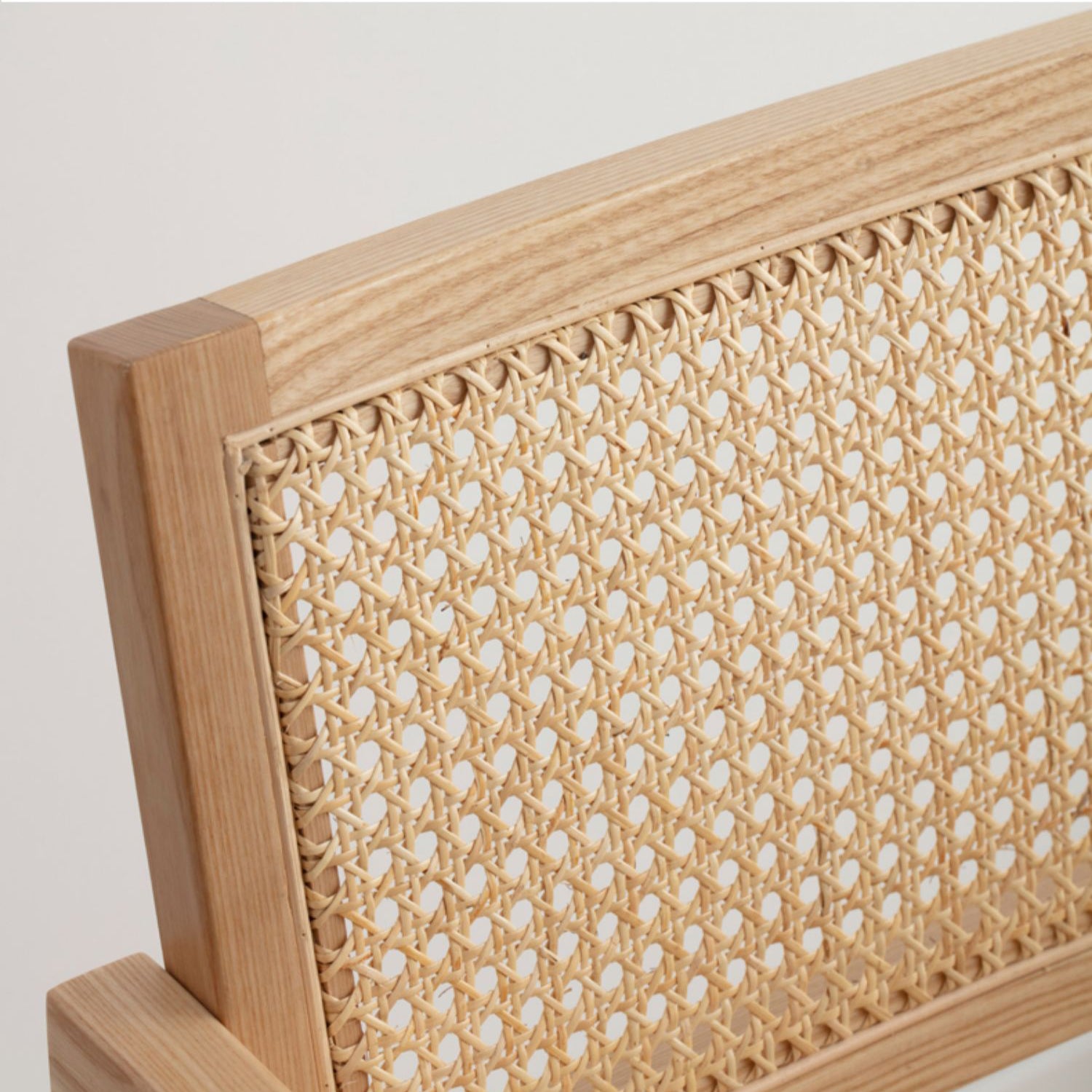 Elegant Brown Rattan Chair in Natural Ash Wood Finish fcf-1471