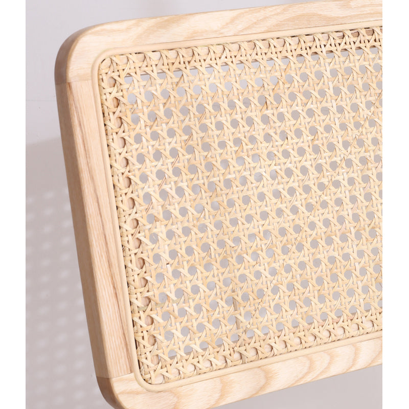 Elegant Natural Wood and Rattan Chair - Perfect Blend of Style & Comfort fcf-1477