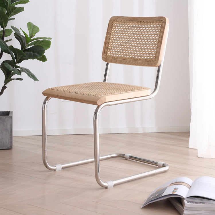 Elegant Natural Wood and Rattan Chair - Perfect Blend of Style & Comfort fcf-1477
