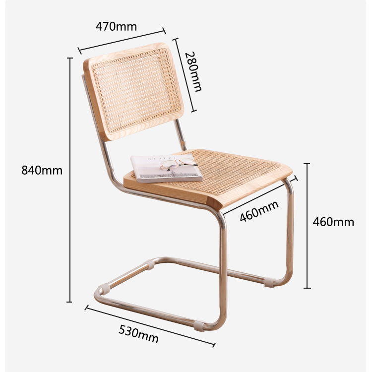 Elegant Natural Wood and Rattan Chair - Perfect Blend of Style & Comfort fcf-1477