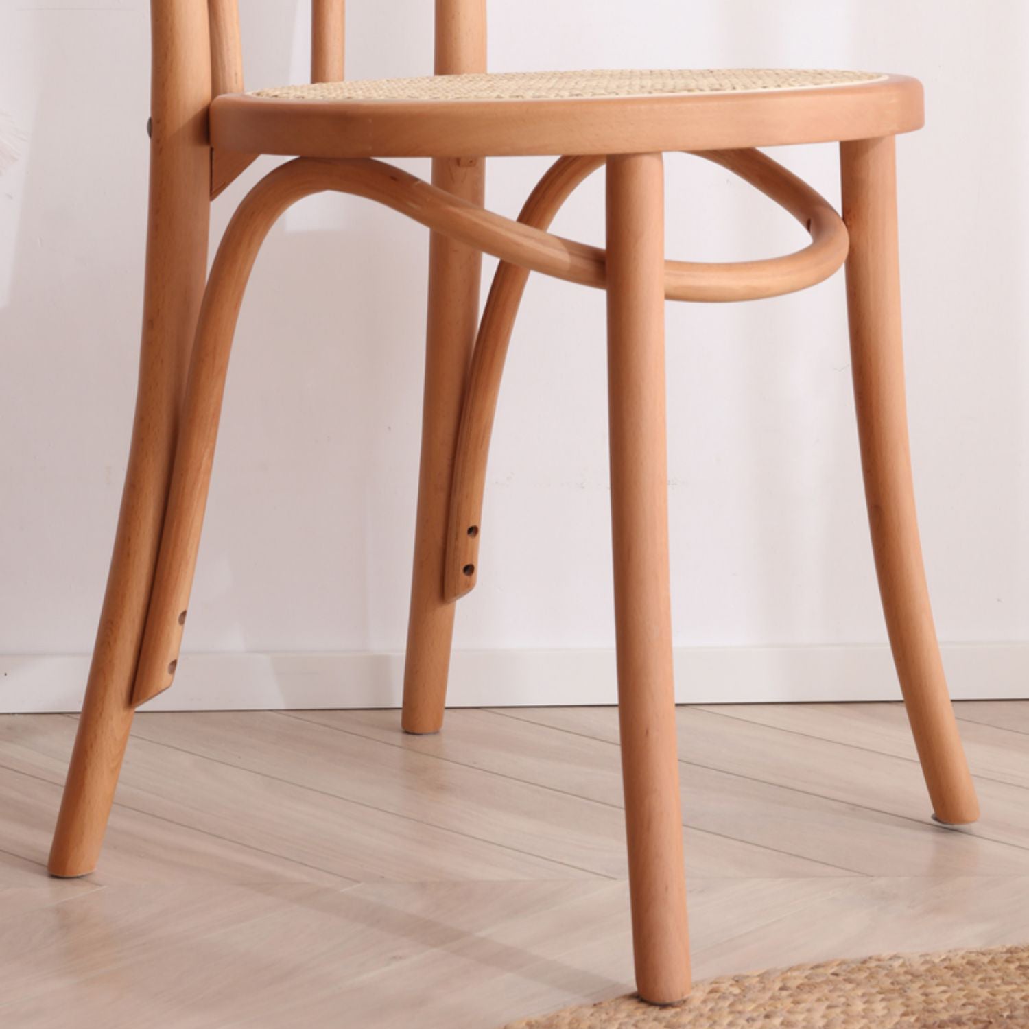 Stunning Beech & Rattan Natural Wood Chair for Elegant Interiors fcf-1481