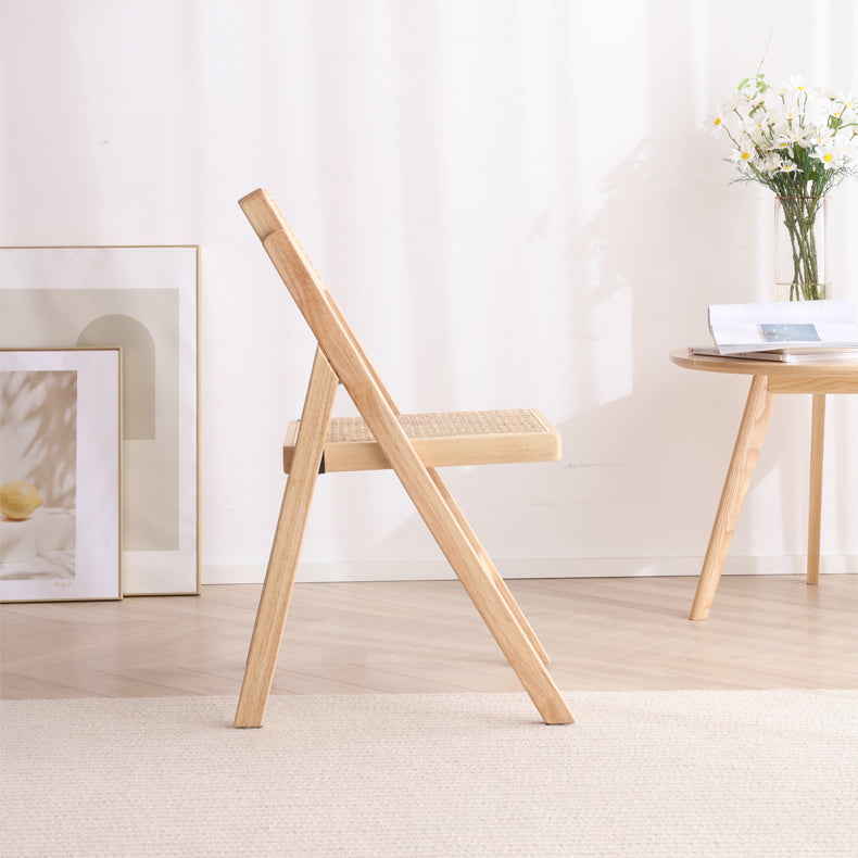 Elegant Natural Ash Wood and Rattan Chair for Modern Living Spaces fcf-1482
