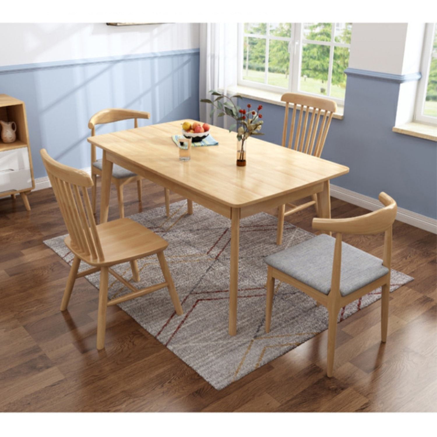 Elegant Brown Natural Wood Table - Perfect for Living and Dining Rooms fcf-1489