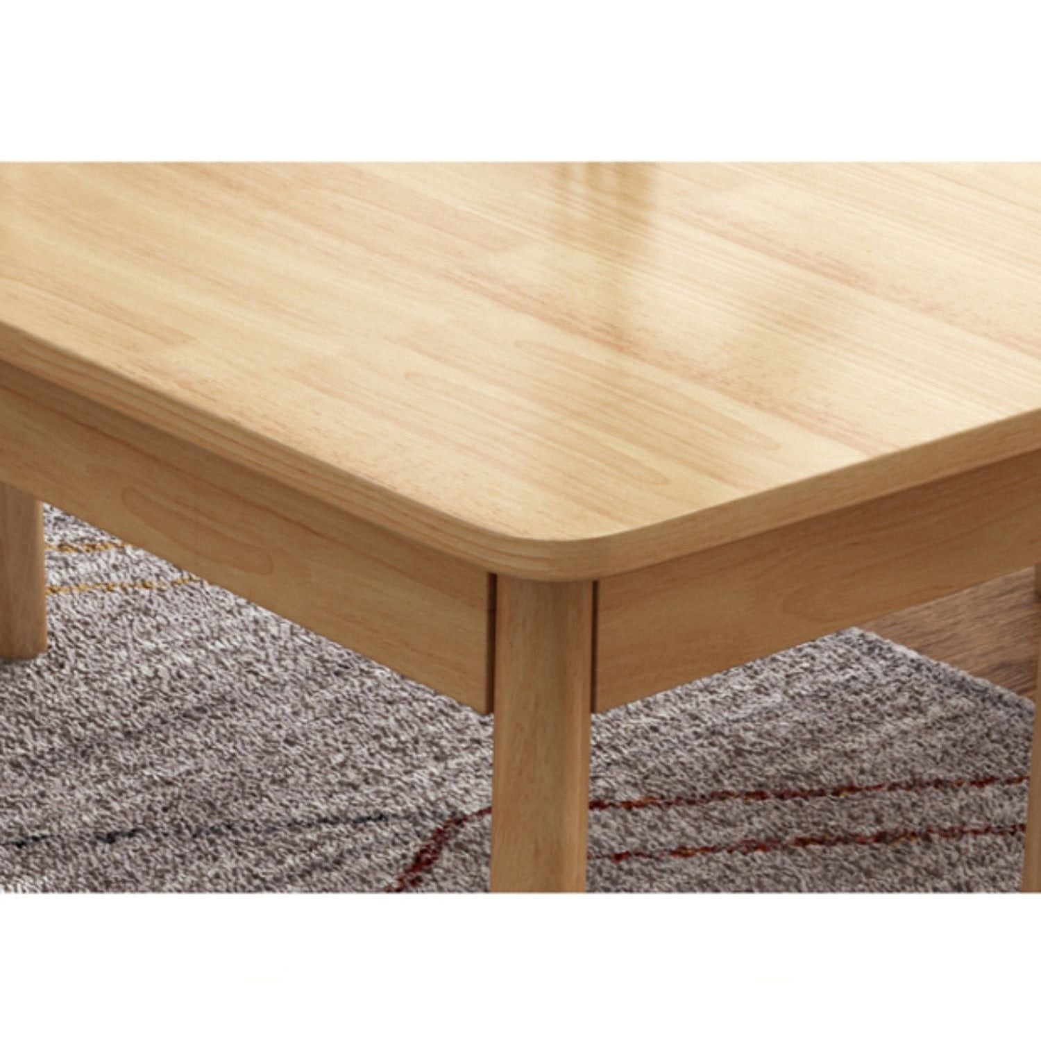 Elegant Brown Natural Wood Table - Perfect for Living and Dining Rooms fcf-1489