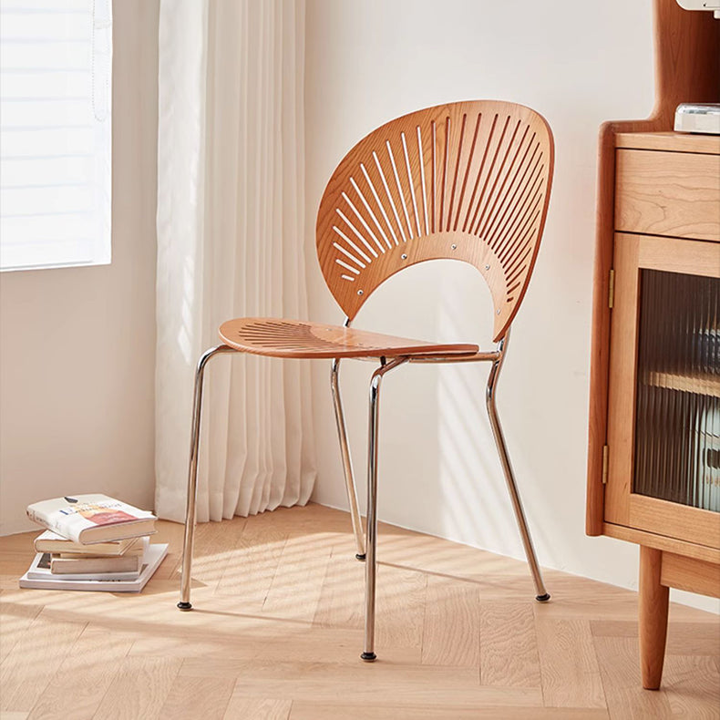 Stylish Light Brown and Black Chair for Modern Living Spaces fcp-1284