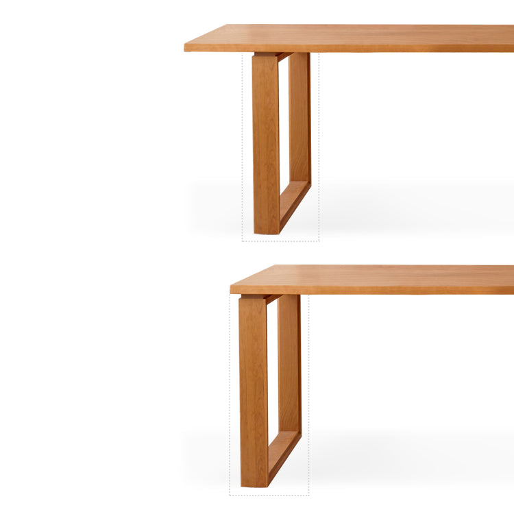Stunning Natural Cherry Wood Dining Table - Elegant & Durable Furniture Piece fcp-1303