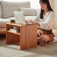 Exquisite Natural Cherry Wood Tea Table – Timeless Elegance for Your Home Decor fcp-1318