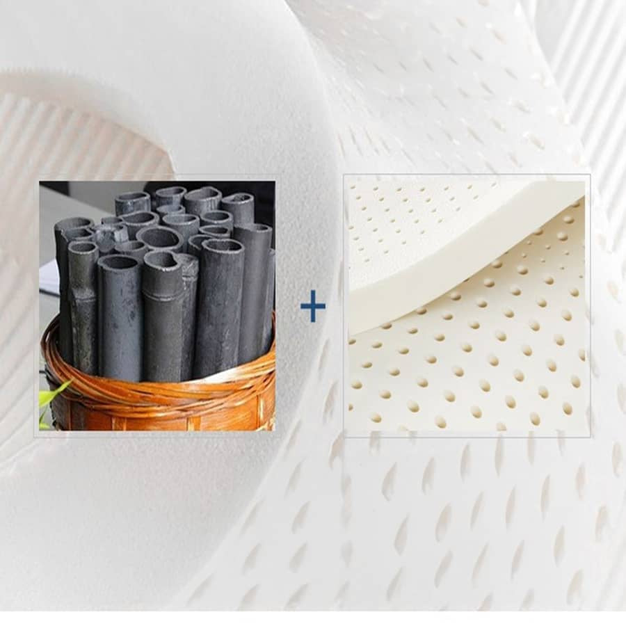 Premium Comfort Bed Mattress - Grey, Black, Light Brown, Blue - Laminated Wood, Bamboo Charcoal, Coconut Palm, Latex, Figure Cotton, Polyester Layers fcsnm-906