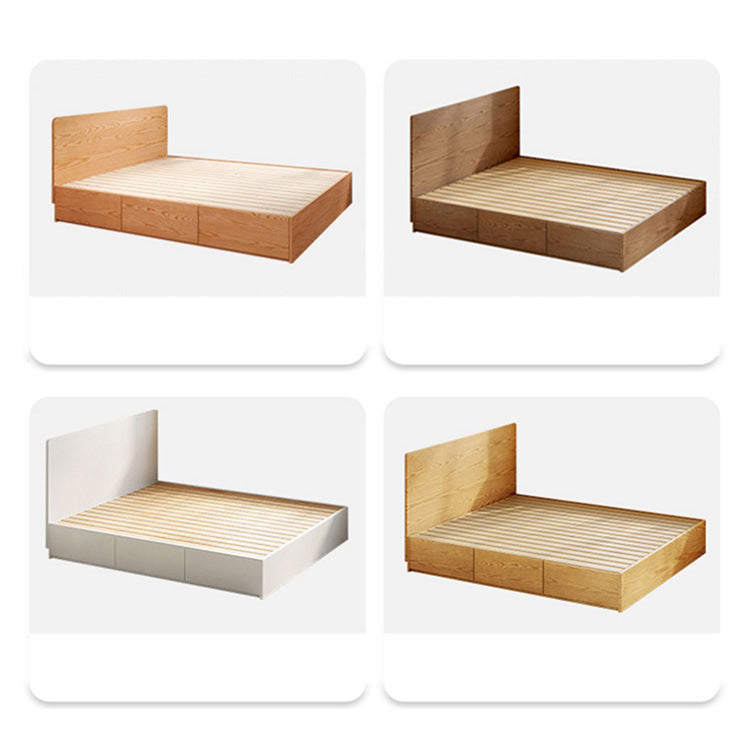 Elegant Ash Wood Bed Frame | Natural Brown & White Finish for Modern Bedrooms fjjj-1657