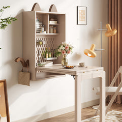 Elegant Solid Wood Light Brown Table – Perfect for Dining & Living Spaces fjnl-1584