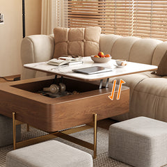 Elegant White and Brown Ceramic Tea Table with Cotton and Linen Finish fjnl-1591