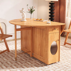 Classic Natural Brown Solid Wood and Rattan Chair fjnl-1608