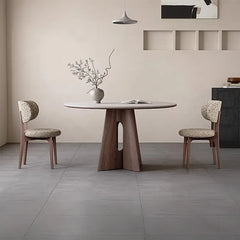 Table White Black Sintered Stone Multi-layer board Ash wood fkan-6562