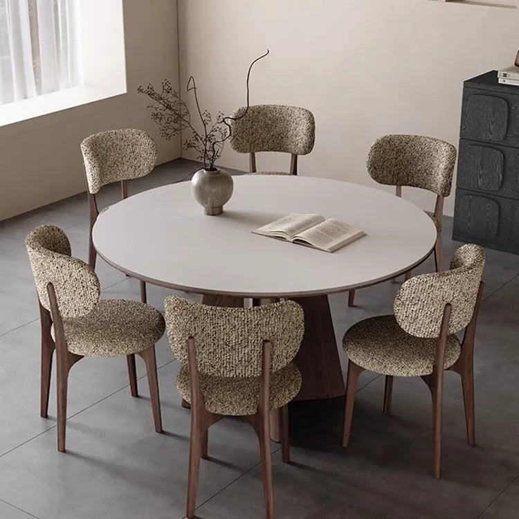 Table White Black Sintered Stone Multi-layer board Ash wood fkan-6562
