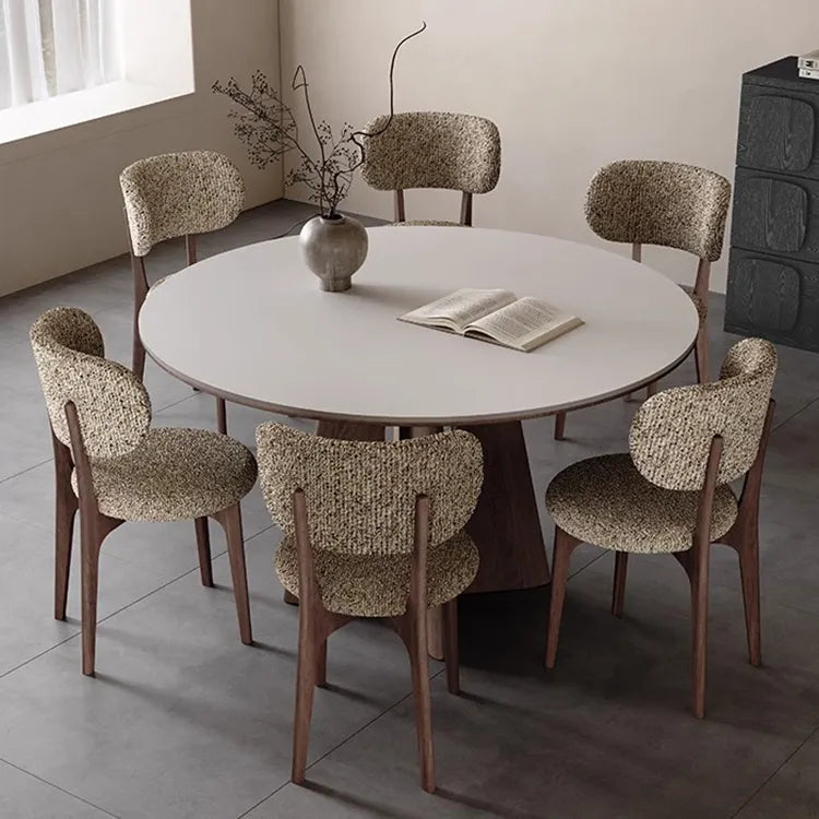 Table White Black Sintered Stone Multi-layer board Ash wood fkan-6562