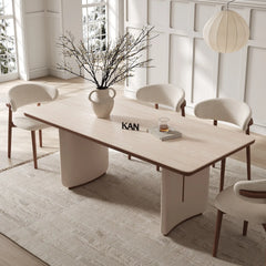 Table White COLOR1 Sintered Stone Multi-layer board Oak fkan-6563