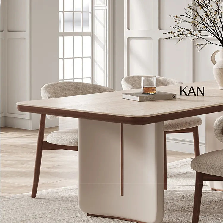 Table White COLOR1 Sintered Stone Multi-layer board Oak fkan-6563