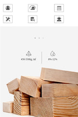 Stylish Brown Black Gray Rubber Wood Particle Board Table - Natural Wood Finish for Modern Homes fl-257