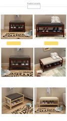 Elegant Brown Rubber Wood Stool with White PU Leather Seat and Particle Board Frame fl-260