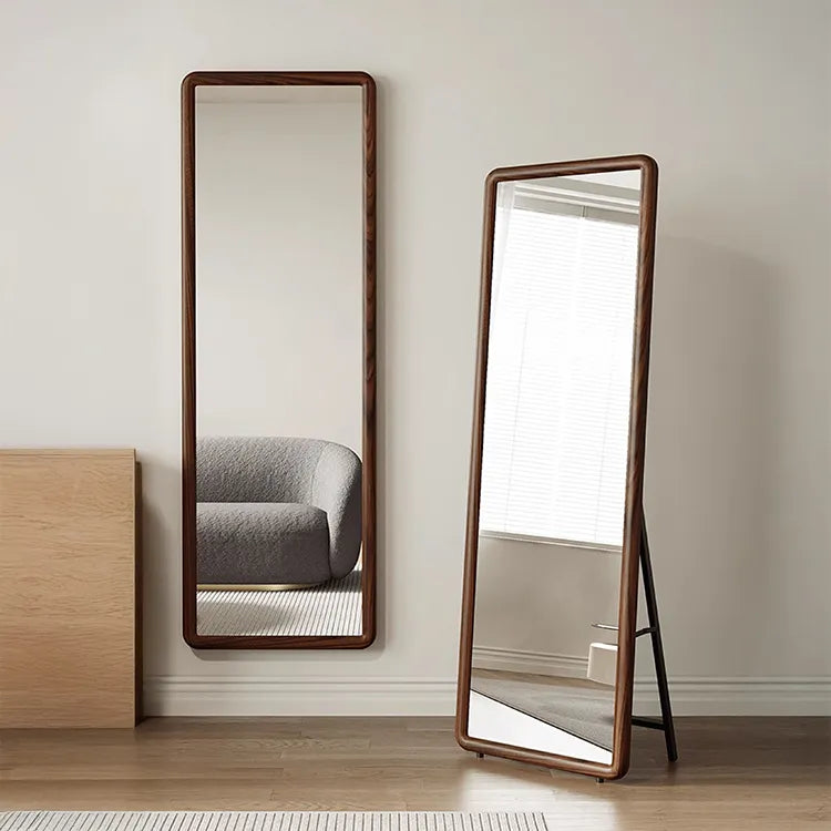 Mirror Brown Natural Brown red Pine Glass flld-6565