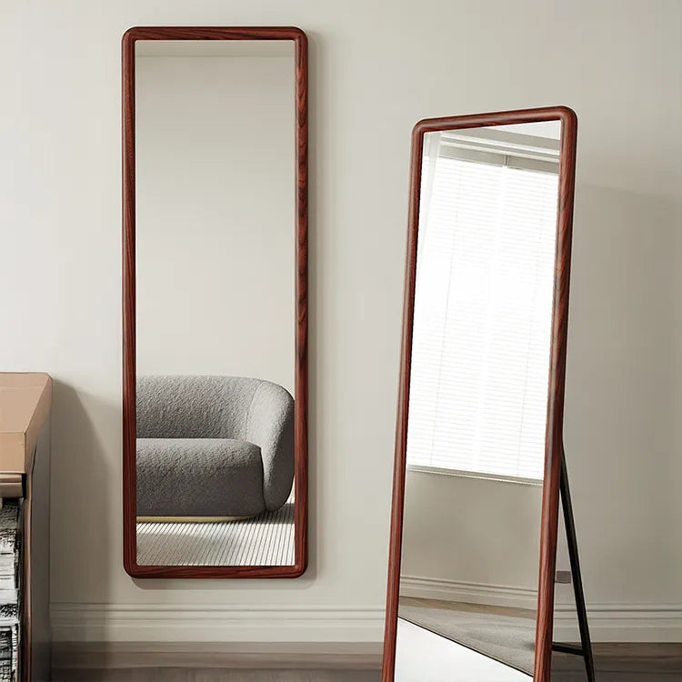 Mirror Brown Natural Brown red Pine Glass flld-6565