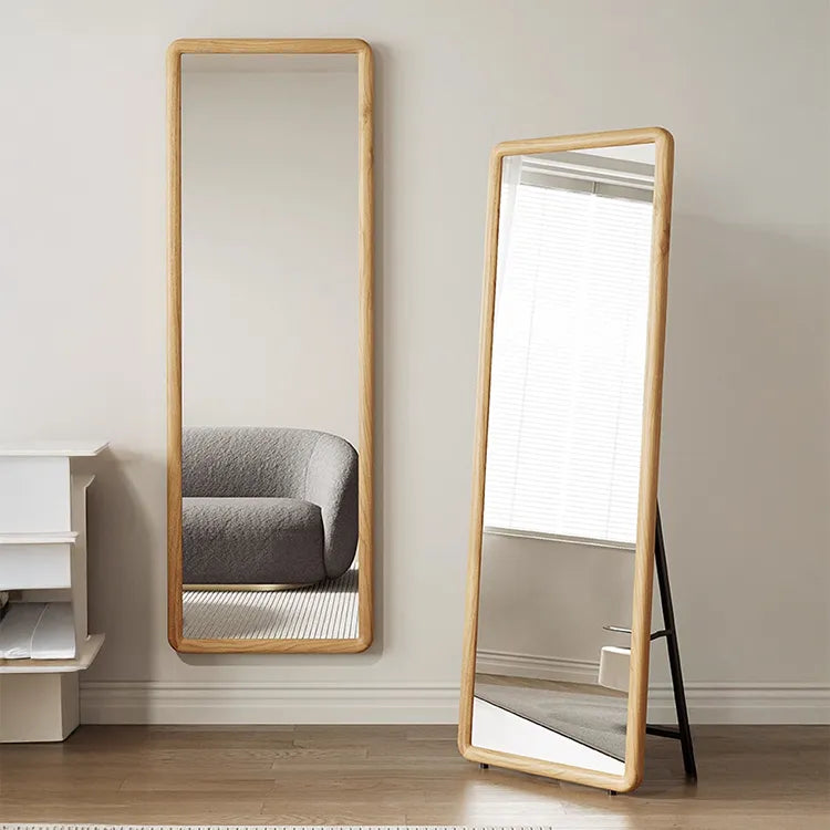 Mirror Brown Natural Brown red Pine Glass flld-6565