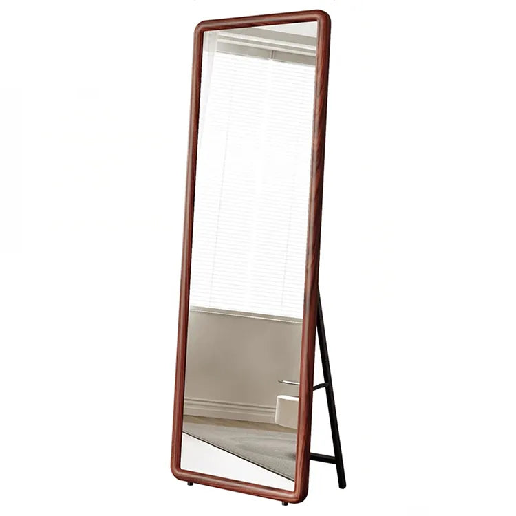 Mirror Brown Natural Brown red Pine Glass flld-6565