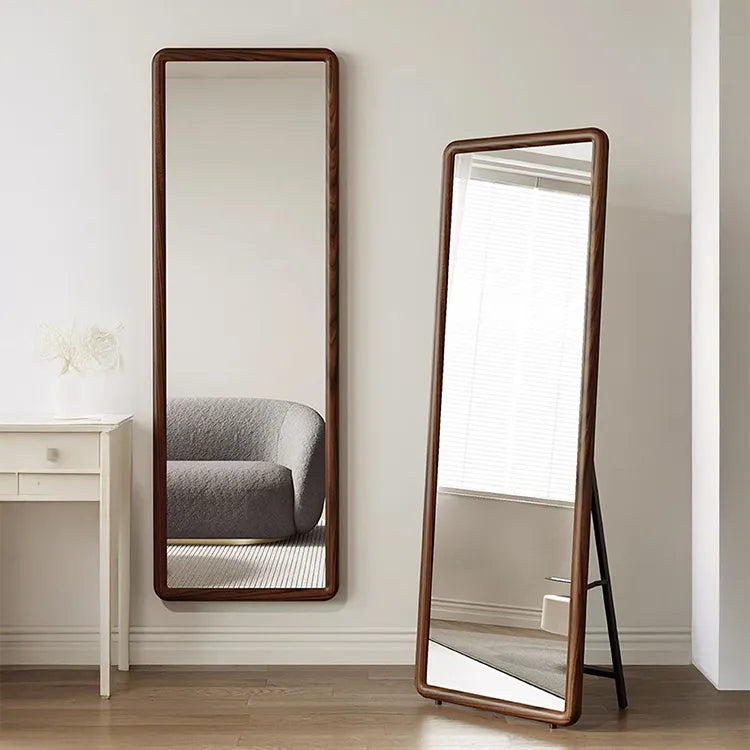 Mirror Brown Natural Brown red Pine Glass flld-6565