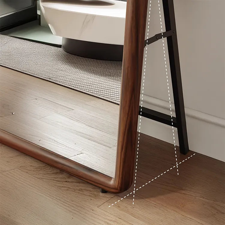 Mirror Brown Natural Brown red Pine Glass flld-6565