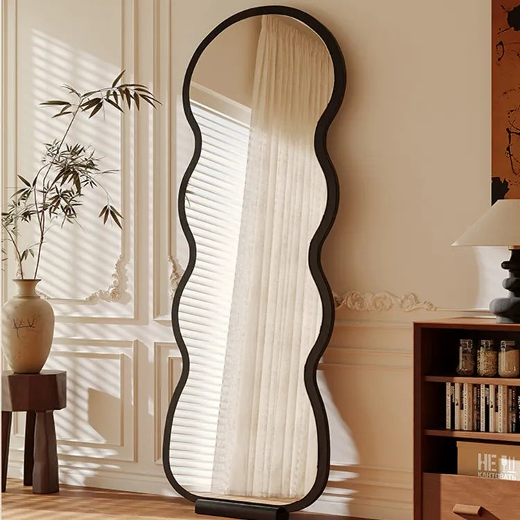 Mirror Brown Black Natural Solid wood Glass Eco-friendly Board flld-6567