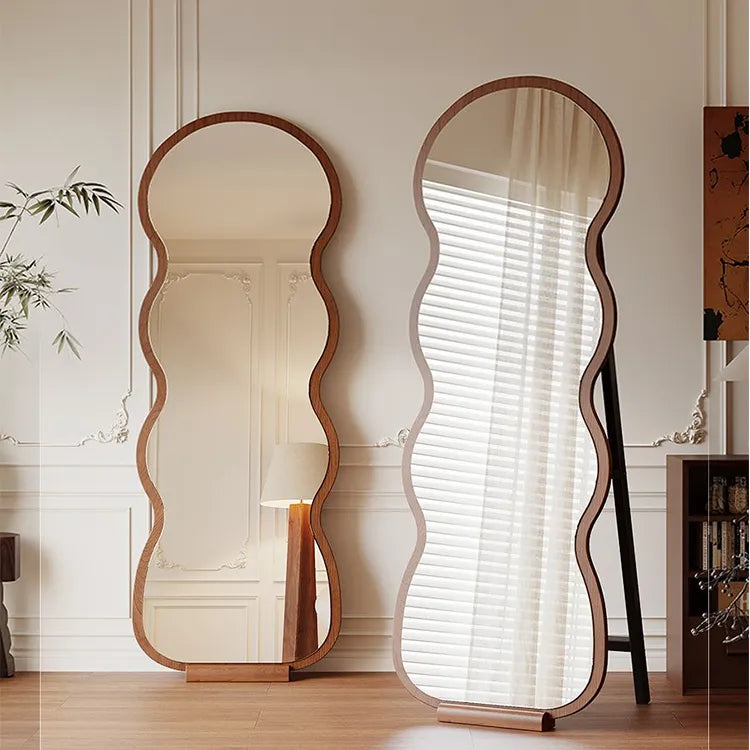 Mirror Brown Black Natural Solid wood Glass Eco-friendly Board flld-6567