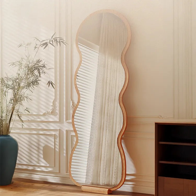 Mirror Brown Black Natural Solid wood Glass Eco-friendly Board flld-6567