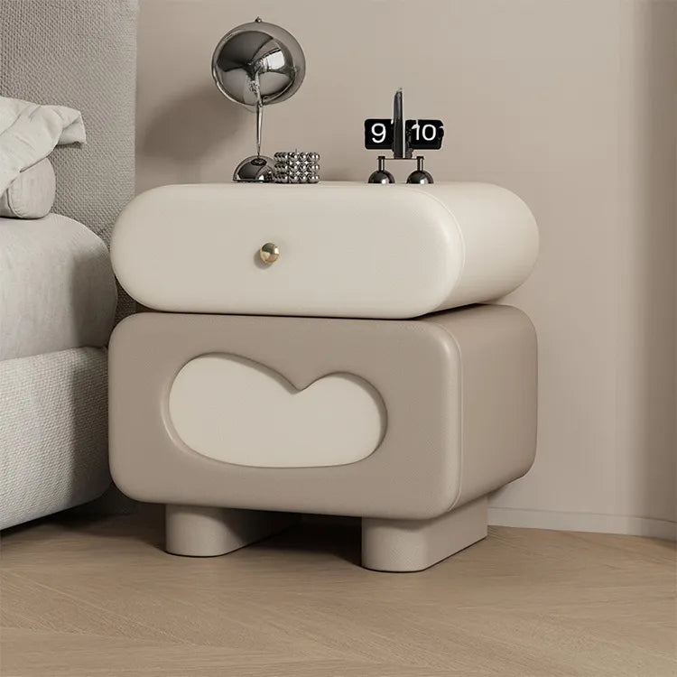 Nightstand Brown/Beige Khaki/Beige Pink/Beige Blue/Beige Green/Beige Orange/Beige Black/Beige Synthetic leather Pine flsjj-6305