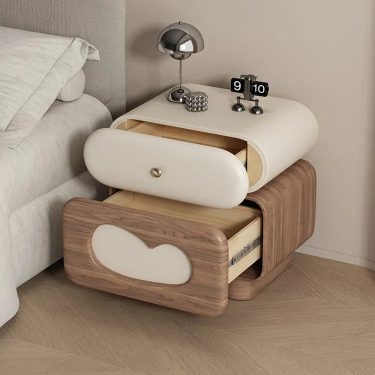 Nightstand Brown/Beige Khaki/Beige Pink/Beige Blue/Beige Green/Beige Orange/Beige Black/Beige Synthetic leather Pine flsjj-6305