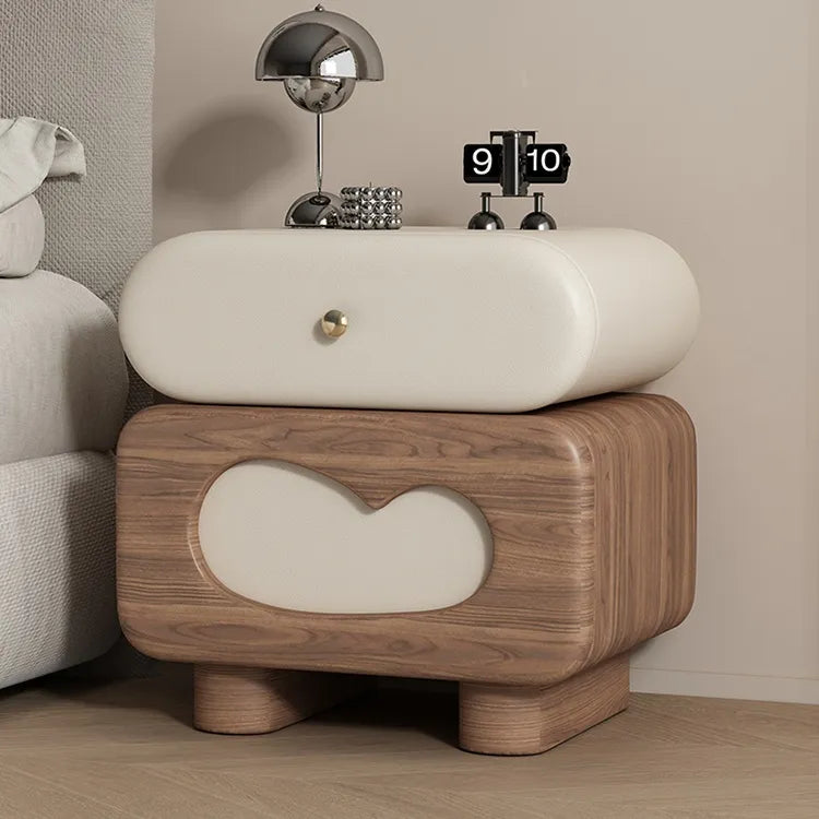 Nightstand Brown/Beige Khaki/Beige Pink/Beige Blue/Beige Green/Beige Orange/Beige Black/Beige Synthetic leather Pine flsjj-6305