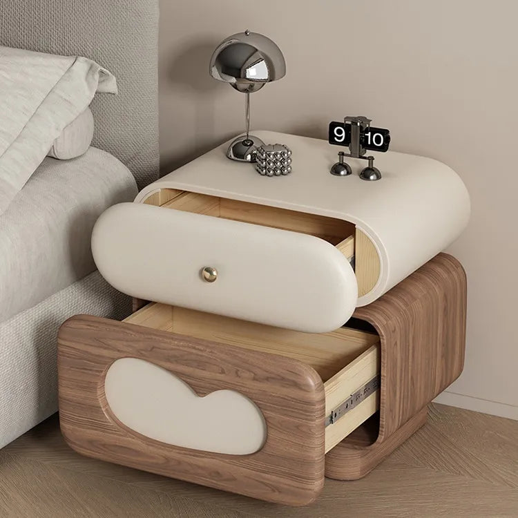 Nightstand Brown/Beige Khaki/Beige Pink/Beige Blue/Beige Green/Beige Orange/Beige Black/Beige Synthetic leather Pine flsjj-6305