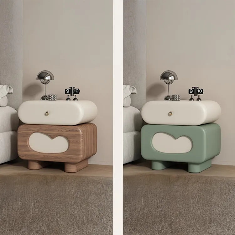 Nightstand Brown/Beige Khaki/Beige Pink/Beige Blue/Beige Green/Beige Orange/Beige Black/Beige Synthetic leather Pine flsjj-6305