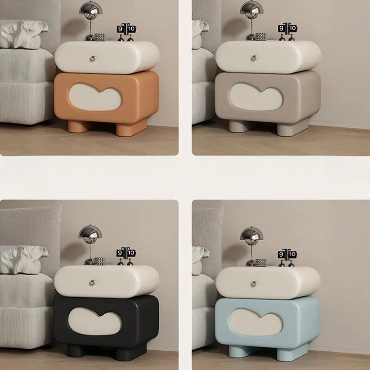 Nightstand Brown/Beige Khaki/Beige Pink/Beige Blue/Beige Green/Beige Orange/Beige Black/Beige Synthetic leather Pine flsjj-6305