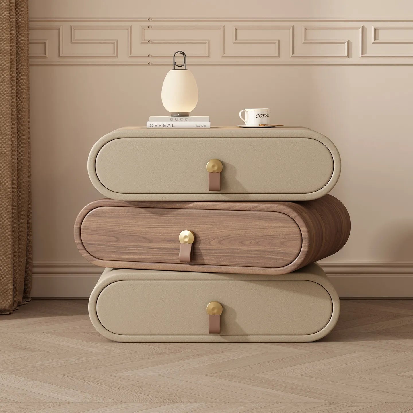 Nightstand Khaki/Brown Beige/Brown Beige/Natural Pink/Beige Orange/Beige Green/Beige COLOR1 Dark brown/Brown Black/Beige Brown/Beige Synthetic leather Pine flsjj-6306
