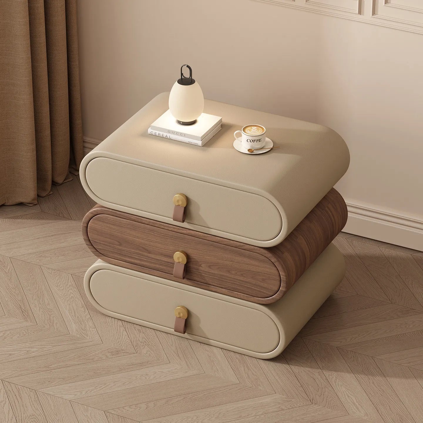 Nightstand Khaki/Brown Beige/Brown Beige/Natural Pink/Beige Orange/Beige Green/Beige COLOR1 Dark brown/Brown Black/Beige Brown/Beige Synthetic leather Pine flsjj-6306