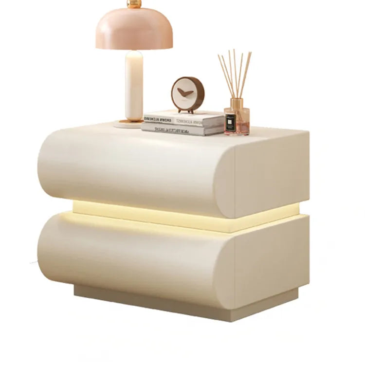 Nightstand Khaki Light gray Dark gray Green Pink Black Beige White Synthetic leather Pine Multi-layer board flsjj-6307