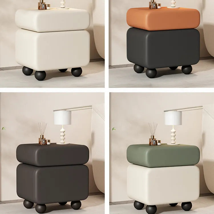 Nightstand Brown/Beige Brown/Khaki Beige Orange/Black Black Green/Beige Khaki/Black Beige/Black Synthetic leather Pine flsjj-6308