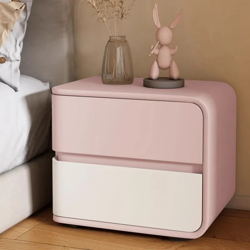 Nightstand White Beige Khaki Light gray Orange Green Pink Pink/Beige Light gray/Beige Brown Dark gray Synthetic leather Pine flsjj-6310