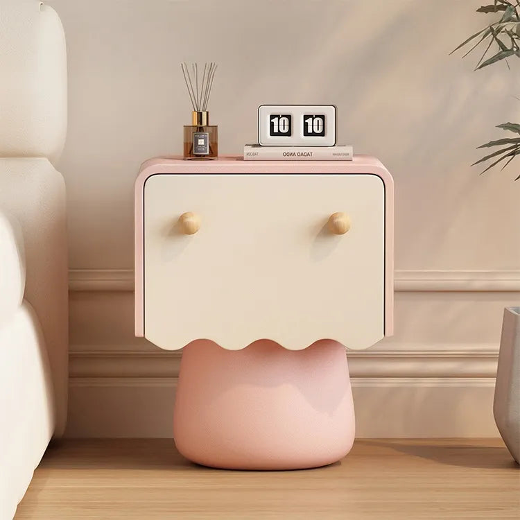 Nightstand Natural/Beige Brown/Beige Khaki/Beige Pink/Beige Green/Beige Black/Beige Beige Light green/Beige Synthetic leather Solid wood flsjj-6312