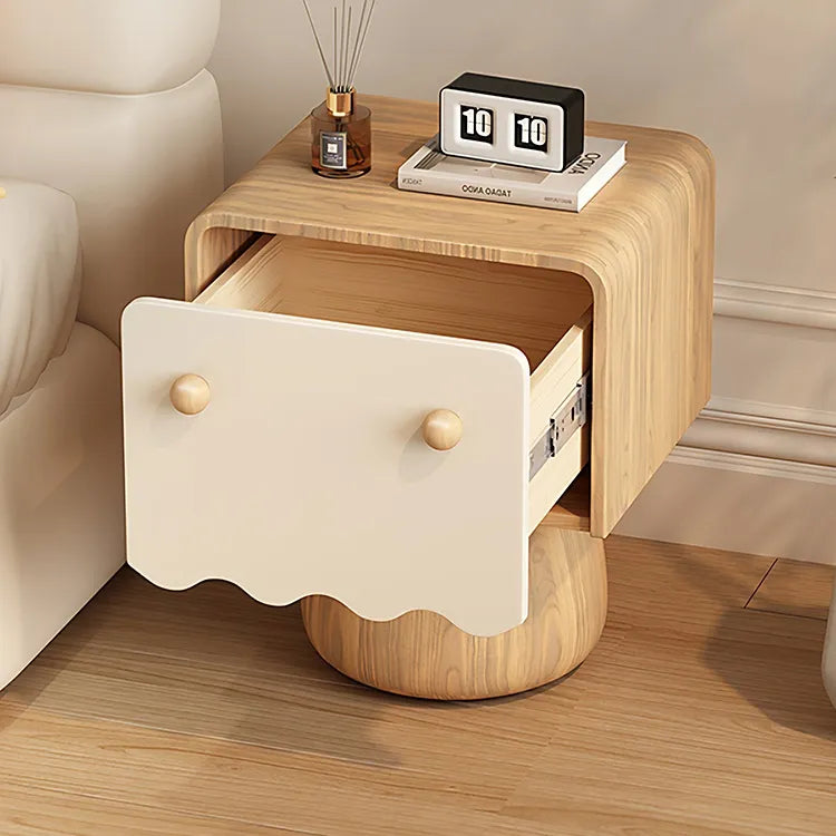 Nightstand Natural/Beige Brown/Beige Khaki/Beige Pink/Beige Green/Beige Black/Beige Beige Light green/Beige Synthetic leather Solid wood flsjj-6312