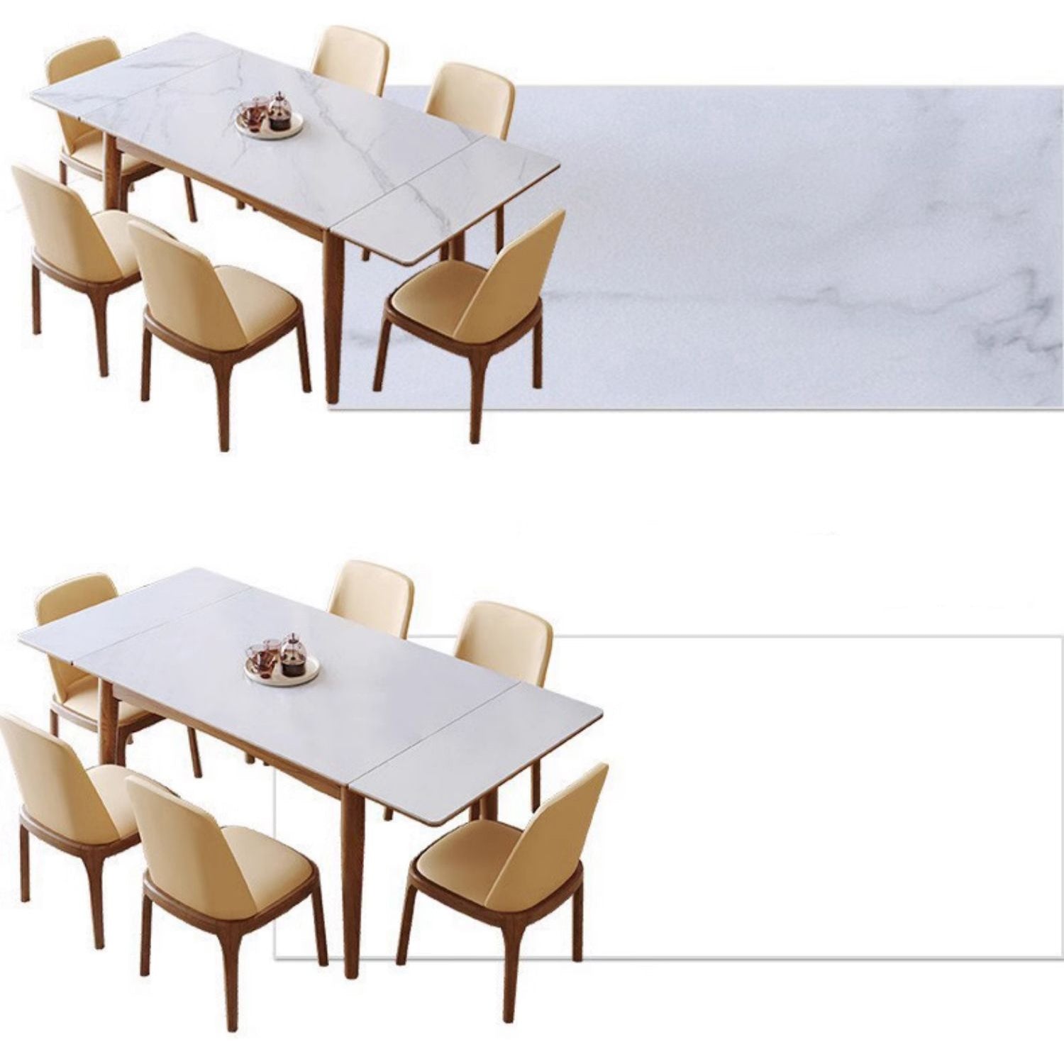Elegant Brown Framed Table with Natural Sintered Stone and Ash Wood Finish fmbs-008