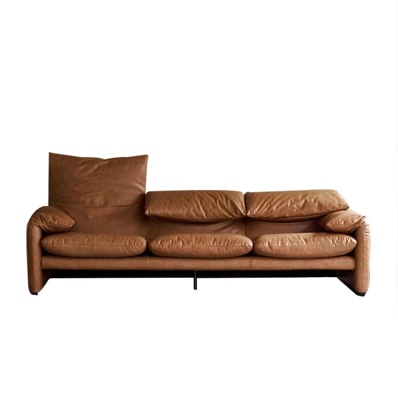 Stylish Genuine Leather Down Sofa – Luxurious Comfort for Your Living Room fme-3133