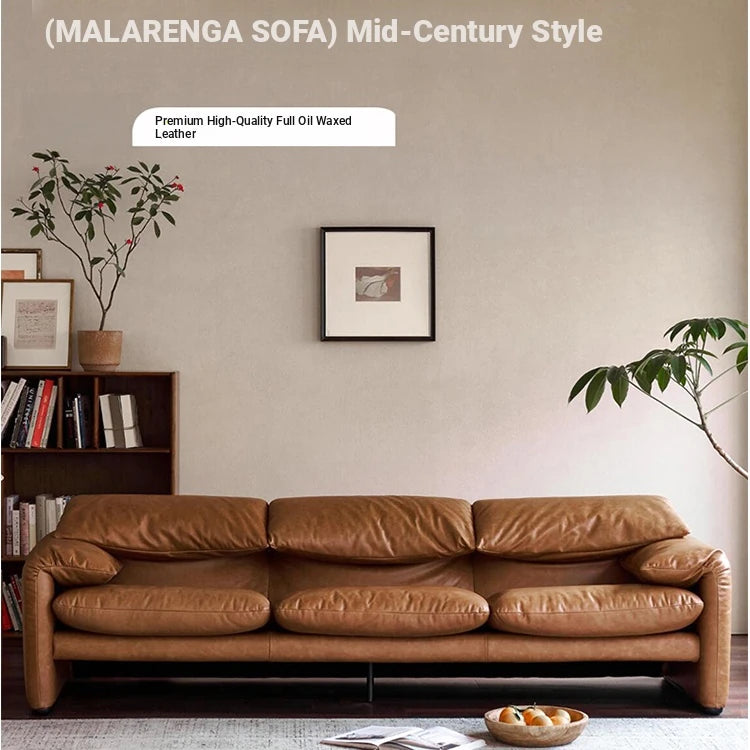 Stylish Genuine Leather Down Sofa – Luxurious Comfort for Your Living Room fme-3133