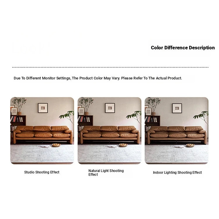 Stylish Genuine Leather Down Sofa – Luxurious Comfort for Your Living Room fme-3133